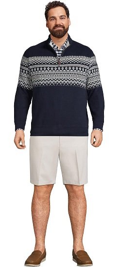 Mens Comfort Waist 9in Chino Shorts