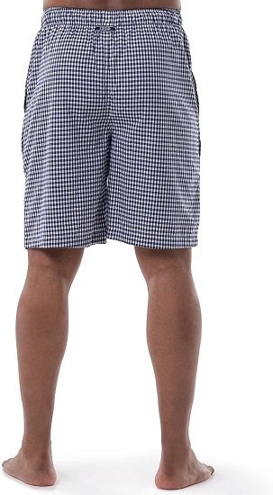 Men's Plaid Print Relaxed Drawstring Sleep Shorts
