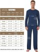 Men's Pajamas Set Soft Crew Neck Long Sleeve Pjs Long Sleep Pants with Pockets