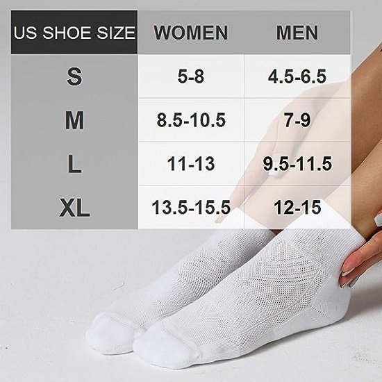 6 Pack Men's Ankle Socks with Cushion, Sport Athletic Running Socks